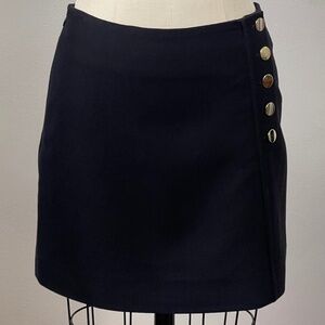 Ba Sh Ba&Sh Side Button Mini Pencil Skirt in Black Polyester Small Size